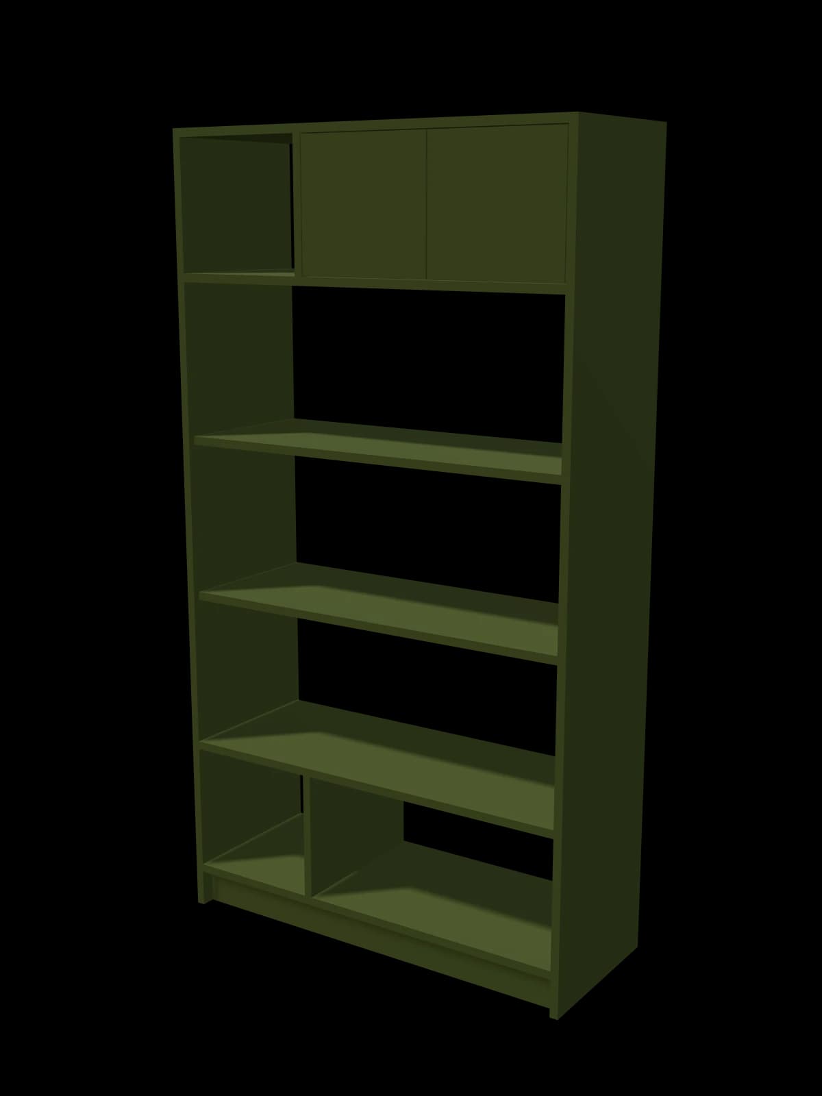 Olive Open-Base Shelf — bookcase, 925 × 1700 × 360 mm