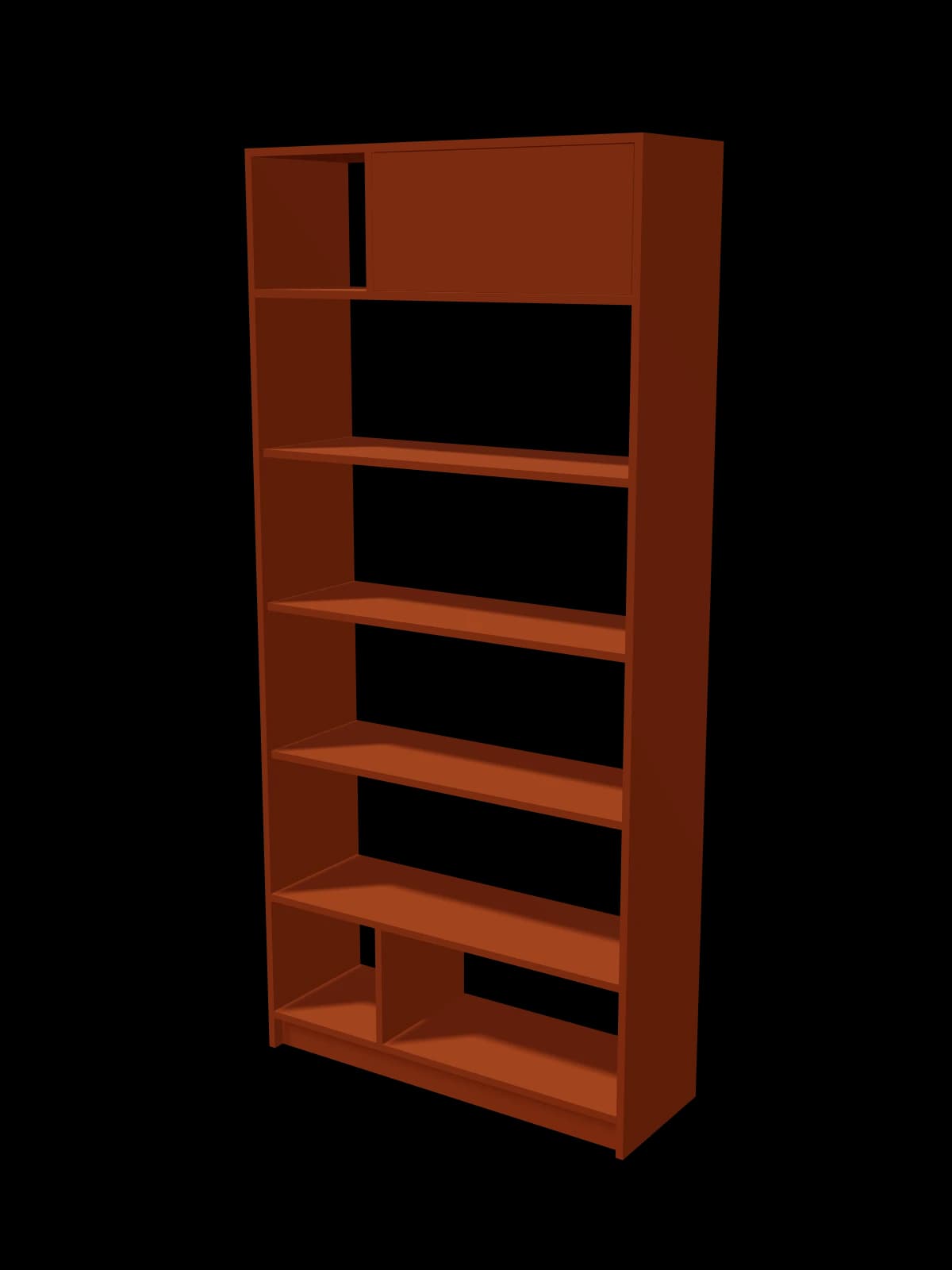Terracotta High Bookcase — bookcase, 1000 × 2150 × 350 mm